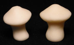 Mushrooms - White - Gumpaste - 6 Pieces