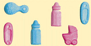 Baby Charms - Pink & Blue Asst - 8 pieces