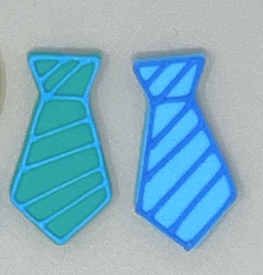 Neck Ties - Fondant - 1.5" - 6 Pieces