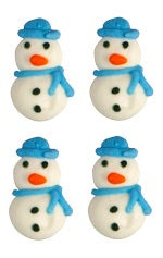 Tiny Full Snowman - Royal Icing - 6 Pieces
