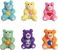 Mini Rainbow Teddy Bears Royal Asst. - .75" - 6 Pieces