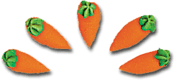 Carrots Small - 3/4" - Royal Icing - 12 Pieces