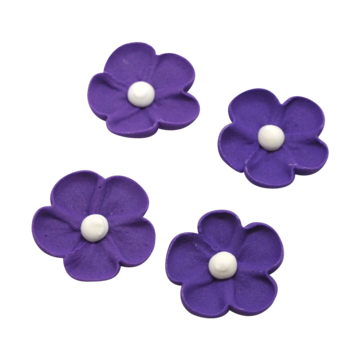 Royal Icing Blossom - 1.5" - 6 Pieces - Purple