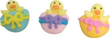 Chick in Shell Charms - Assorted Colors - 6 pieces