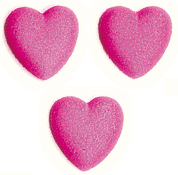 1.25" Pink Heart - Sugar - 1 Piece