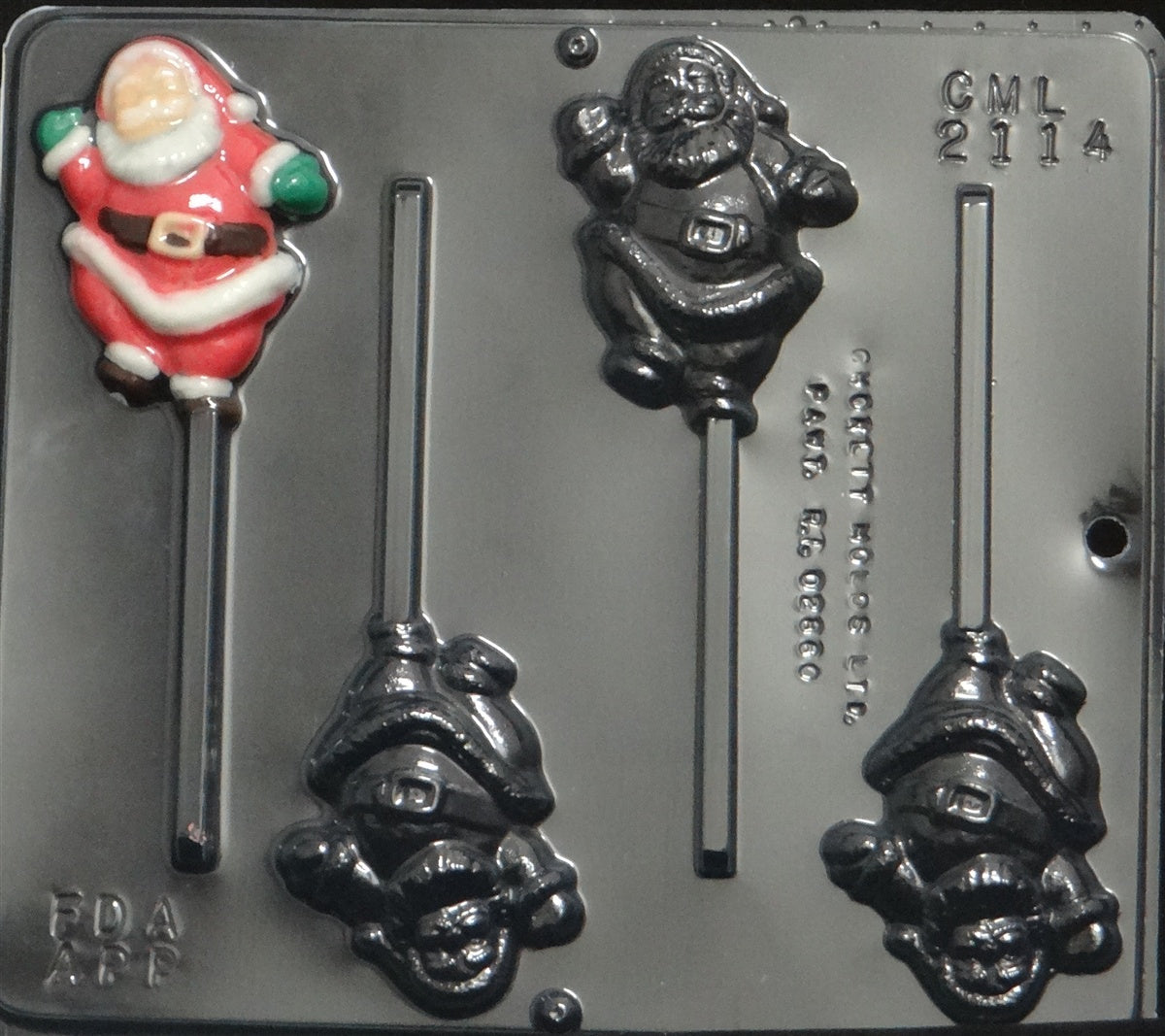 Full Santa Lollipop Chocolate Mold