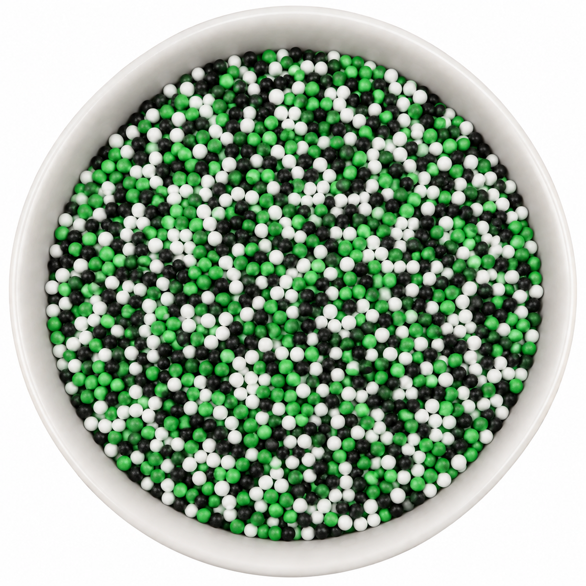 Lime Green, Black & White Nonpareils