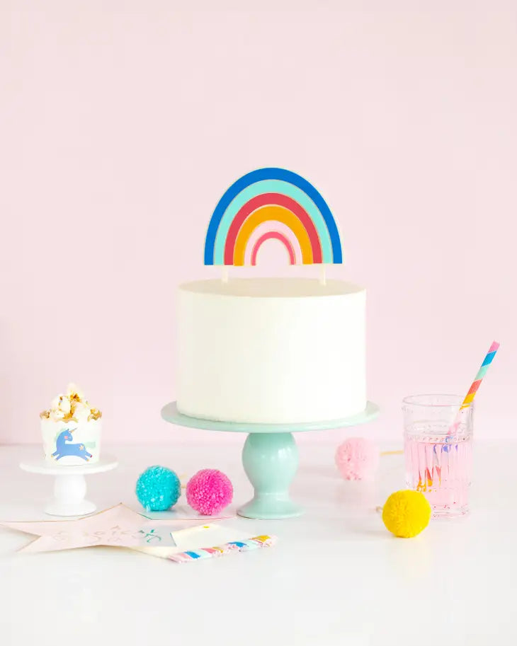 Magical Rainbow Acrylic Cake Topper