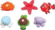 Mini Sea Critters - 6 pieces (Royal Icing)