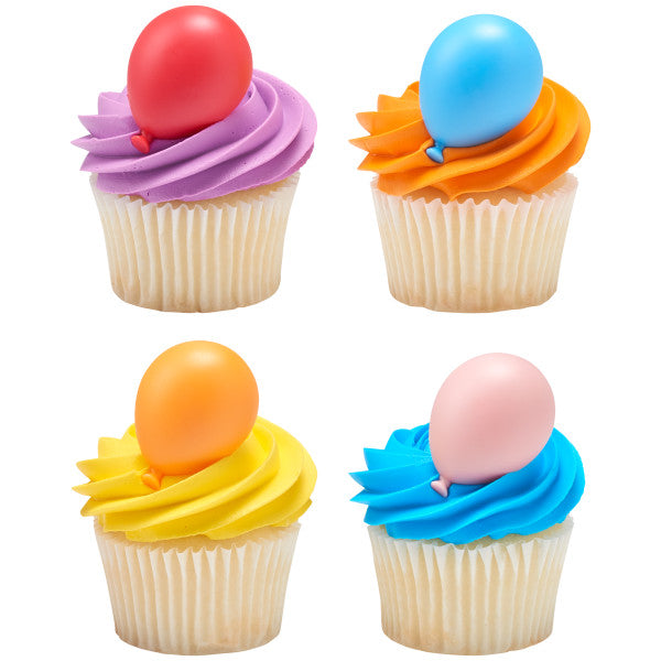 Balloon Cupcake Rings - 12 Rings