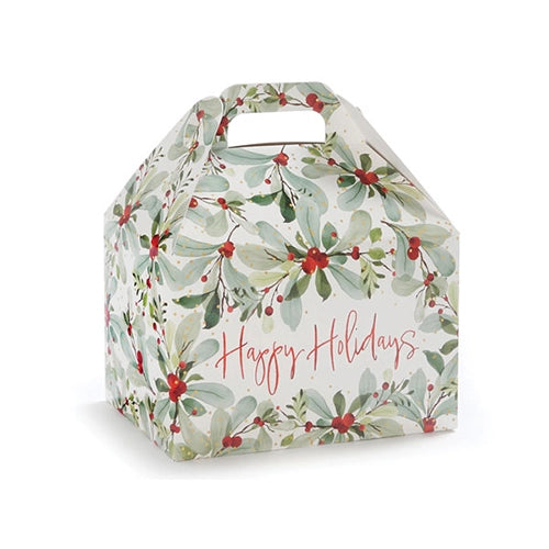 Happy Holidays Gable Tote Candy Box, 1 Piece Folding Box