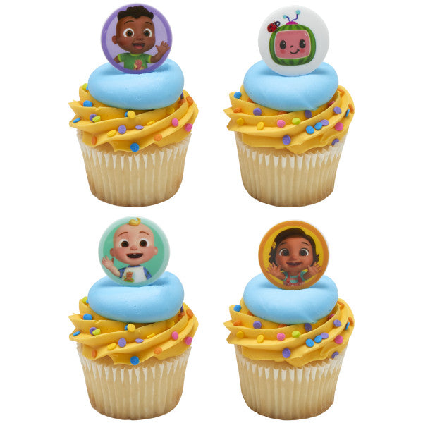 Cocomelon & Friends Cupcake Rings - 12 Rings