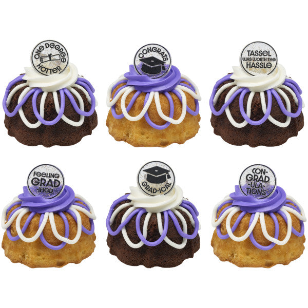 Confetti Grad Cupcake Rings - 12 Rings