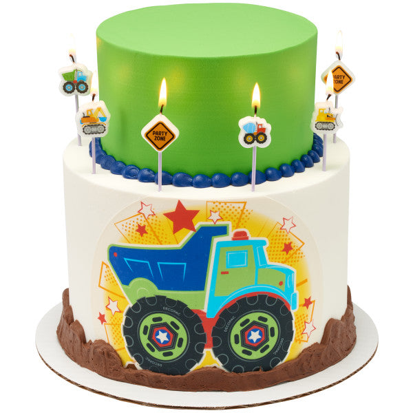 Construction Themed Birthday Candles