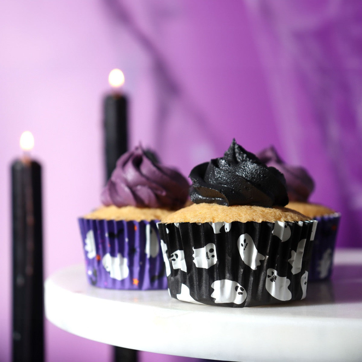 Spooky Ghosts, Foil Lined Cupcake Liners - 60 Liners