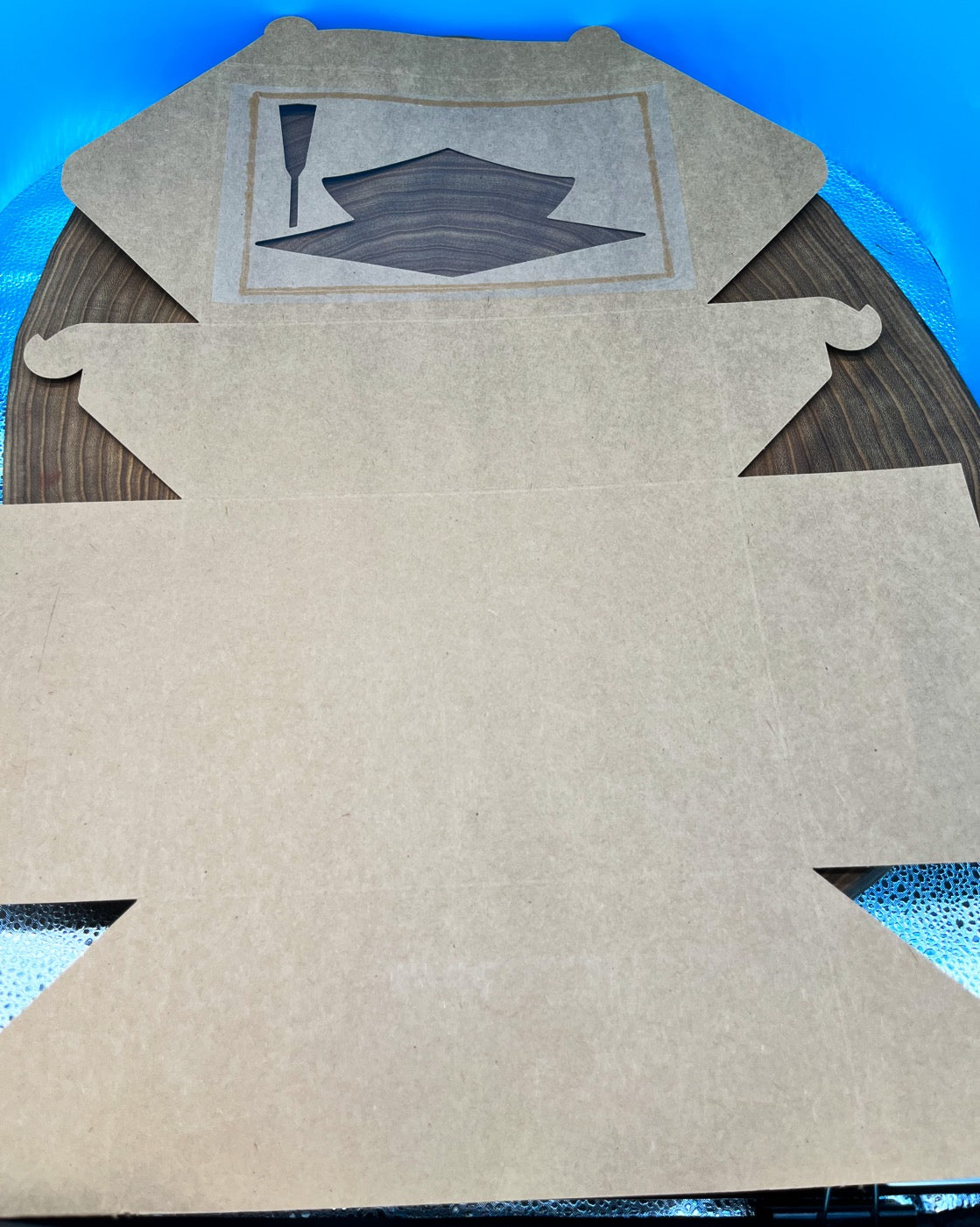 10x7 Kraft Cupcake Box With Graduation Cap Cutout