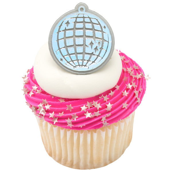 Disco Ball Cupcake Rings - 12 Rings