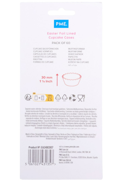 Easter Foil-Lined Cupcake Liners – Butterflies (Set of 60)