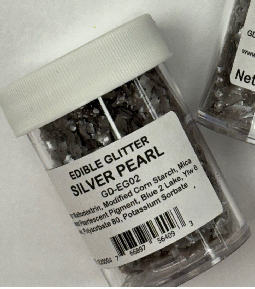 Silver Pearl Edible Glitter