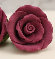 RR Rose Burgundy - Medium (non wired) - 2"