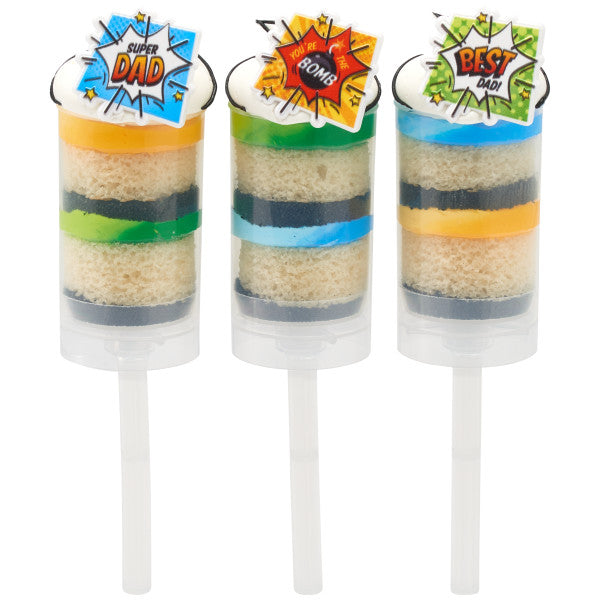 Super Dad Cupcake Rings - 12 Rings