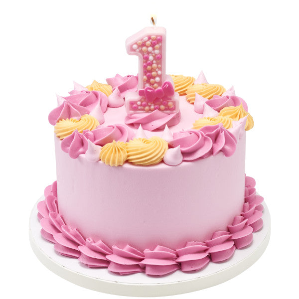 First Birthday Pink Candle