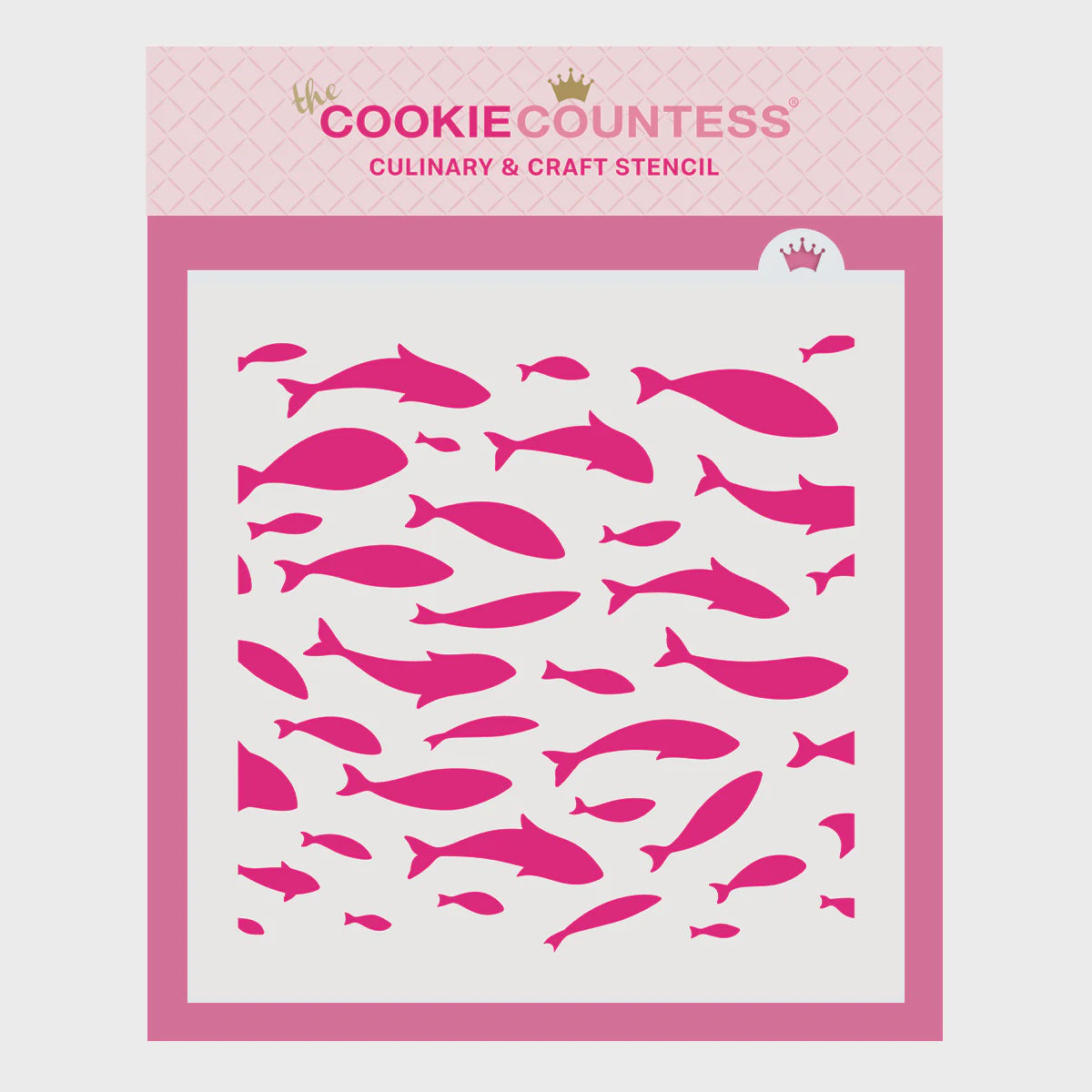 School of Fish Stencil