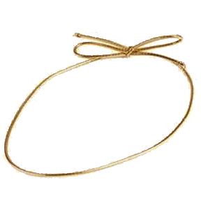 Gold, 18 Inch, Stretch Loops for 1/2lb Candy Box - 50 per Package