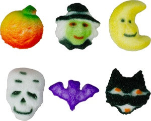Halloween Mini Assortment Pressed Sugar - 6 Pieces