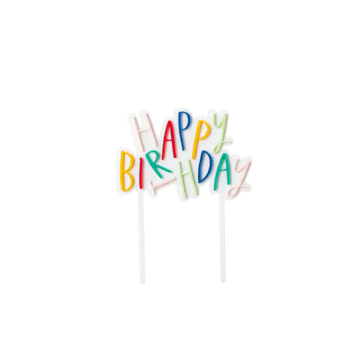 Happy Birthday Acrylic Cake Topper