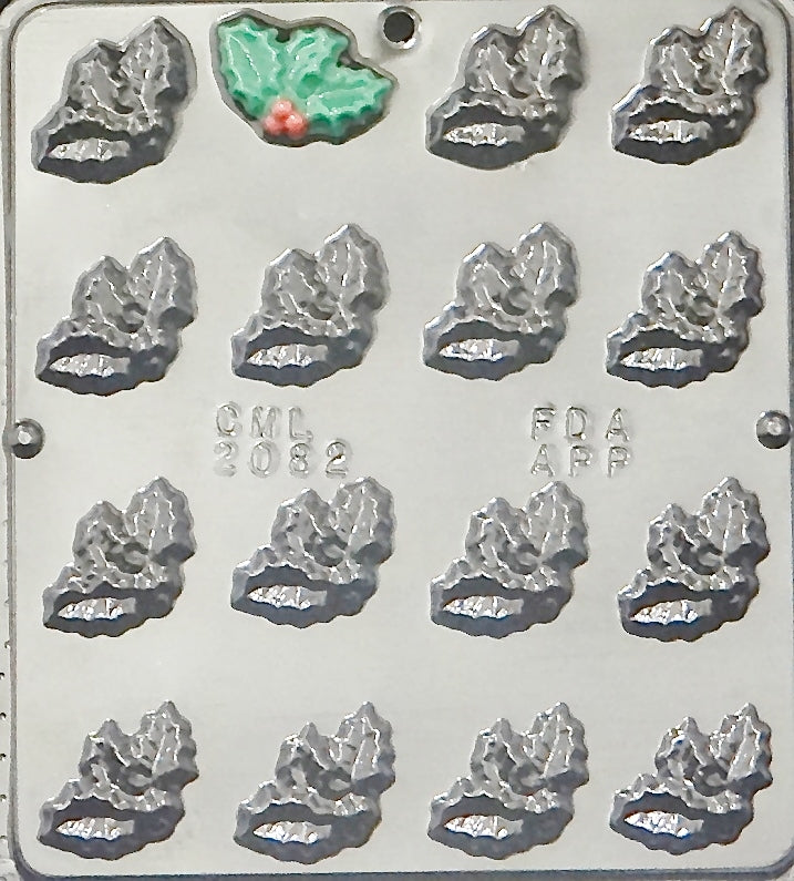Holly Leaf Pieces Chocolate Mold