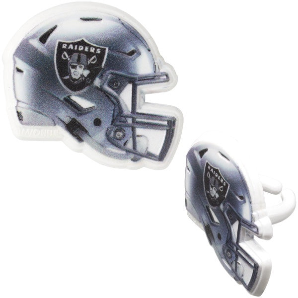 Las Vegas Raiders Cupcake Rings - 12 Rings