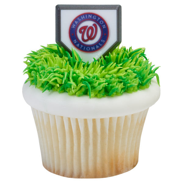 Nationals Logo Cupcake Rings - 12 Rings