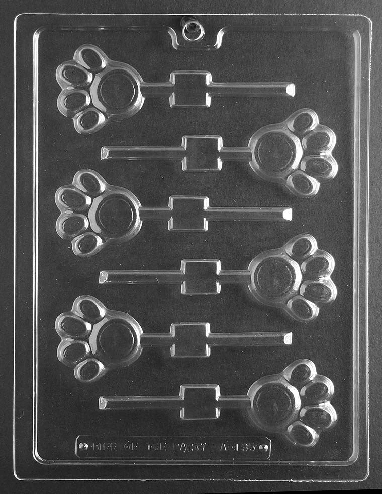 Paw Print Lollipop Chocolate Mold