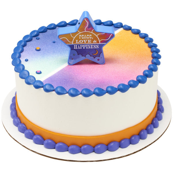 Peace, Love and Happiness Cake Topper