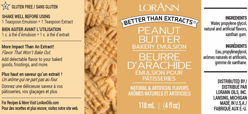 Peanut Butter Emulsion, 4oz, Lorann Oils