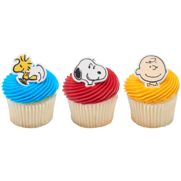 Peanuts® Snoopy®, Charlie Brown and Woodstock® Cupcake Rings - 12 Rings