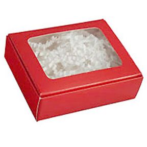Red Candy Box with Window, 4.5x3.5, 1 Piece Folding Box
