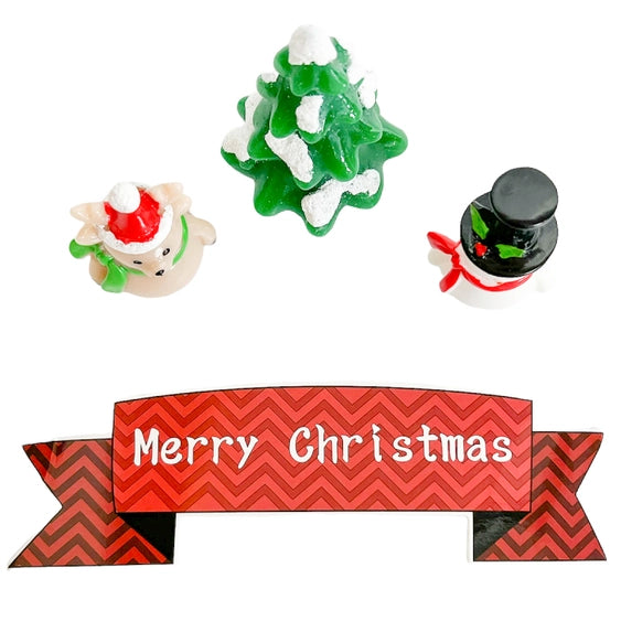 Gingerbread House Decorations - Tree, Snowman and Reindeer