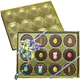 Gold Cookie Box with a 12 Cookie Insert, 2 Piece Box with a Clear Lid and Gold Bottom