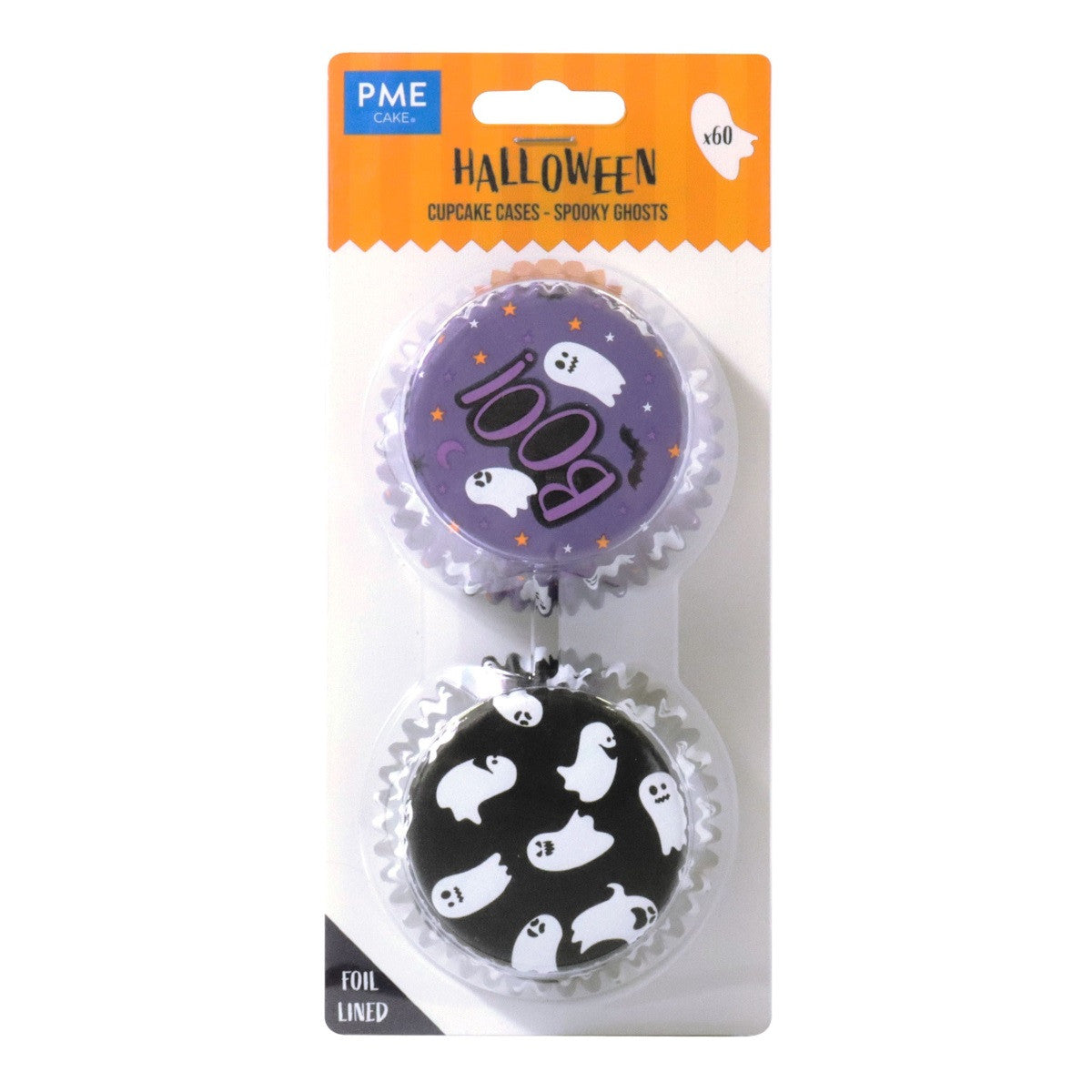 Spooky Ghosts, Foil Lined Cupcake Liners - 60 Liners