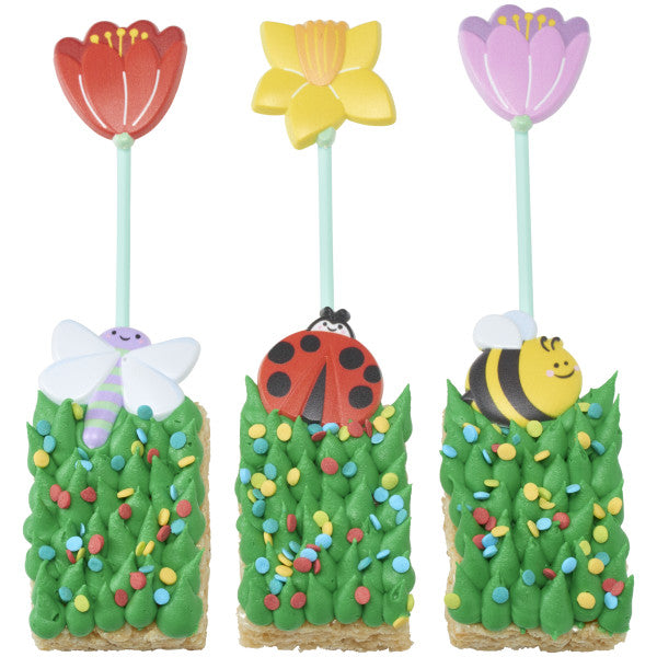 Springtime Blooms Cupcake Rings - 12 Rings