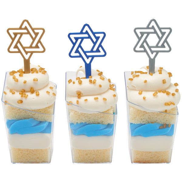 Star of David Assortment Cupcake Picks - 12 Picks