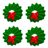 Tiny Christmas Wreaths - 12 Pieces