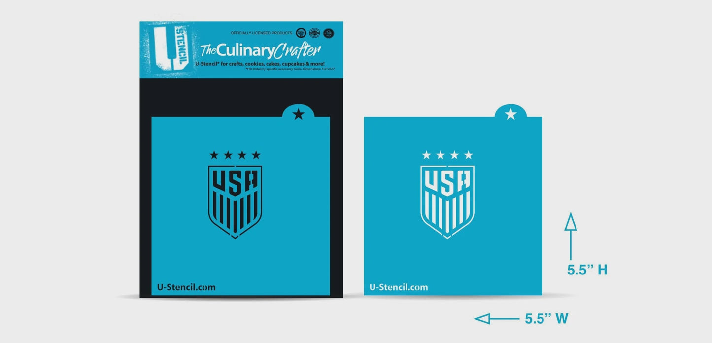 USA Soccer Shield Stencil