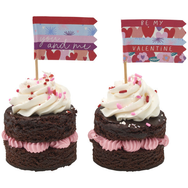 Valentine Love Assortment Cupcake Picks - 12 Picks