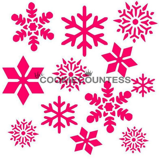 Snowflakes Cookie Stencil