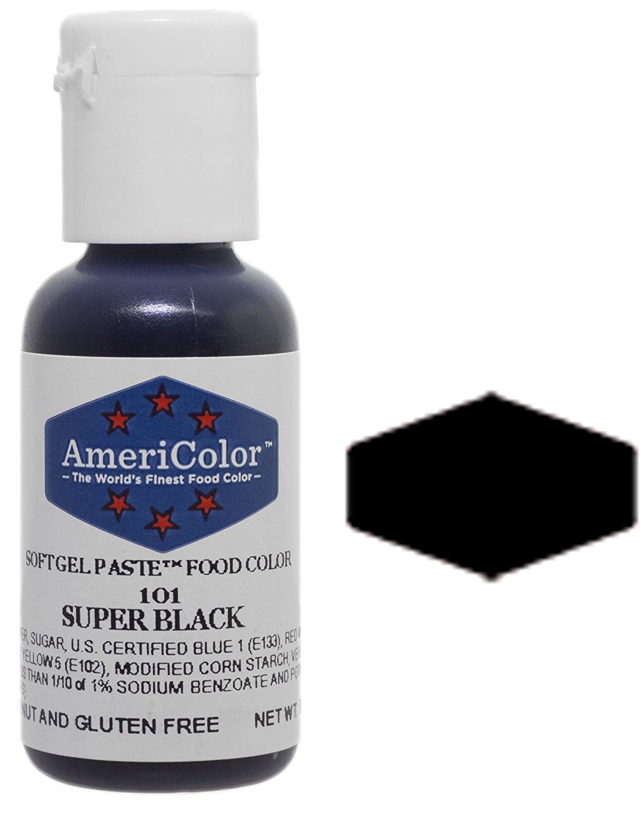Super Black, Americolor Soft Gel Paste Food Color, .75 oz