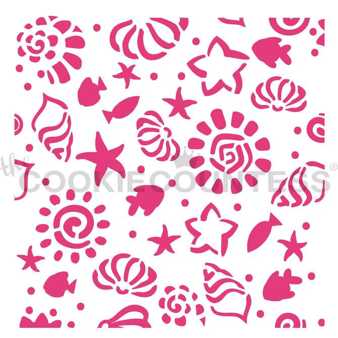 Tropical Beach Stencil