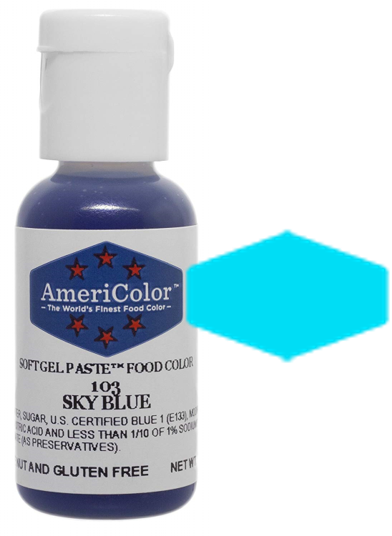Sky Blue, Americolor Soft Gel Paste Food Color, .75oz